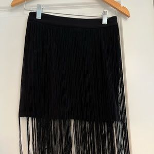 Black Fringe Skirt